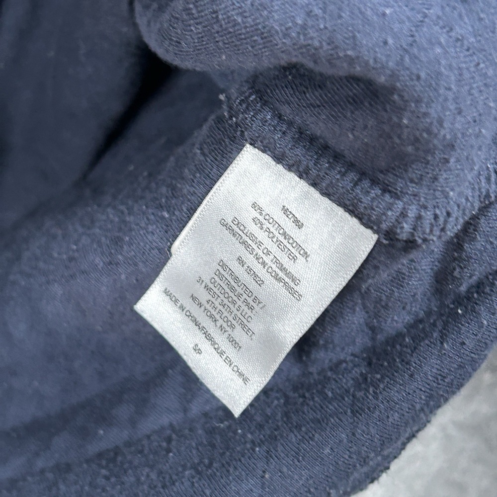 Eddie Bauer Henley Pullover Sweater Men's Size Small Navy Blue Quilted - Picture 3 of 14